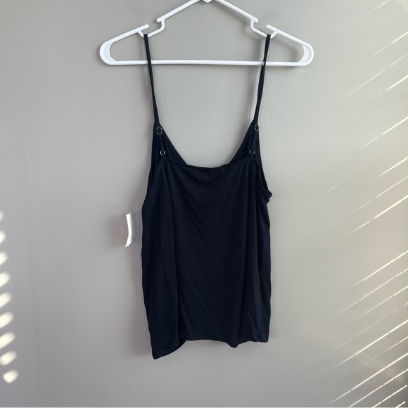 NWT Iris Black Spaghetti Strap Tank with Front Knot L - Picture 5 of 6